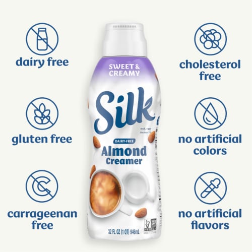 Silk® Dairy-Free Sweet & Creamy Almond Creamer Perspective: left