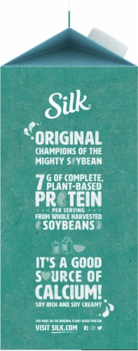 Silk Organic Unsweet Vanilla Soymilk Perspective: left