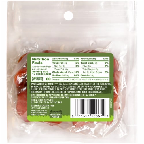 Applegate Natural Uncured Turkey Pepperoni Perspective: left