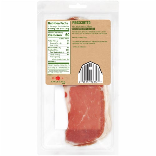 Applegate Natural Sliced Prosciutto Perspective: left