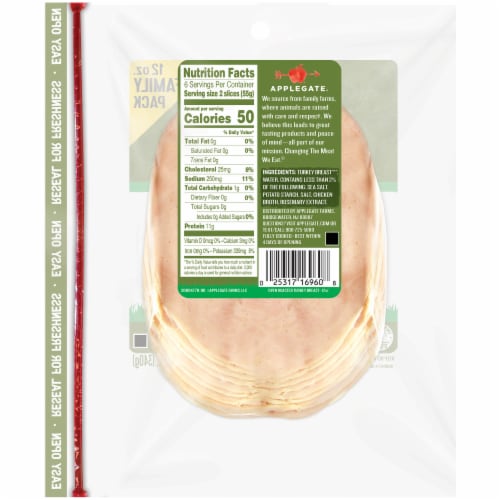 Applegate Natural Oven Roasted Turkey Breast Deli Meat Family Pack Perspective: left