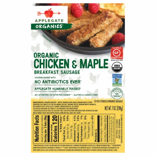 Applegate Organic Chicken & Maple Breakfast Sausage Perspective: left