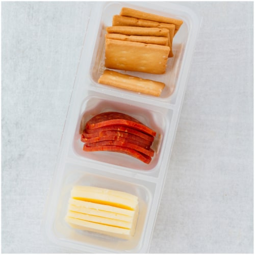 Applegate Natural Uncured Pepperoni & Cheddar Snack Pack Perspective: left