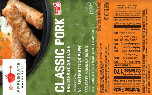 Applegate Natural Frozen Classic Pork Breakfast Sausage Perspective: left