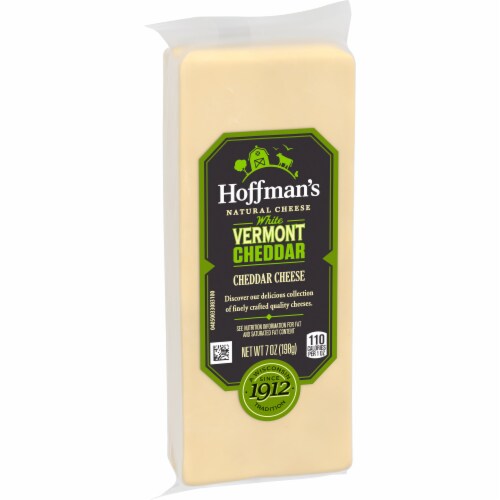 Hoffman's Natural White Vermont Cheddar Cheese Perspective: left