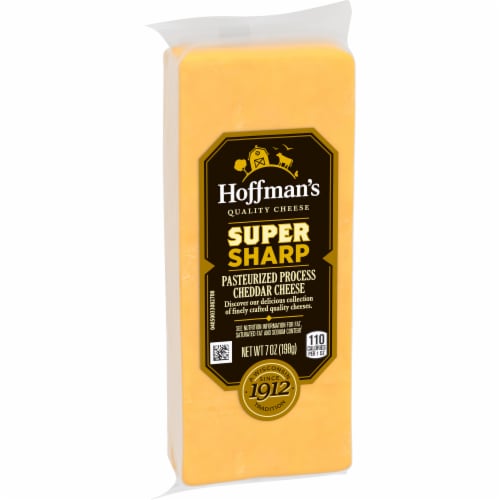 Hoffman's Super Sharp Cheddar Cheese Perspective: left