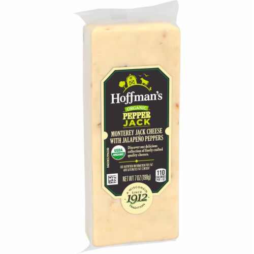 Hoffman's Organic Pepper Jack Cheese Perspective: left
