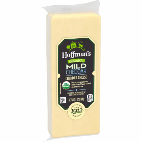 Hoffman's Organic Mild Cheddar Cheese Perspective: left