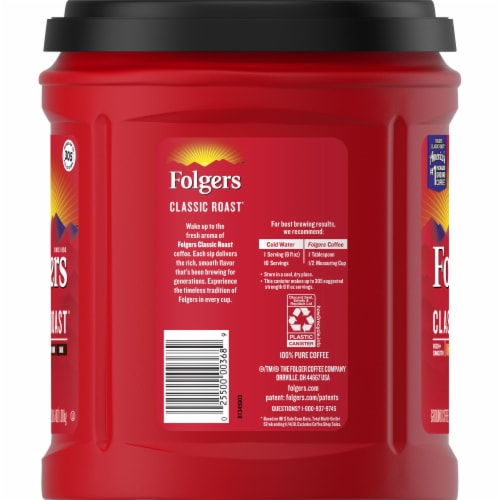 Folgers Classic Roast Medium Ground Coffee Perspective: left