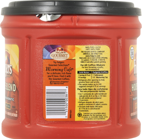 Folgers House Blend Medium Roast Ground Coffee Perspective: left