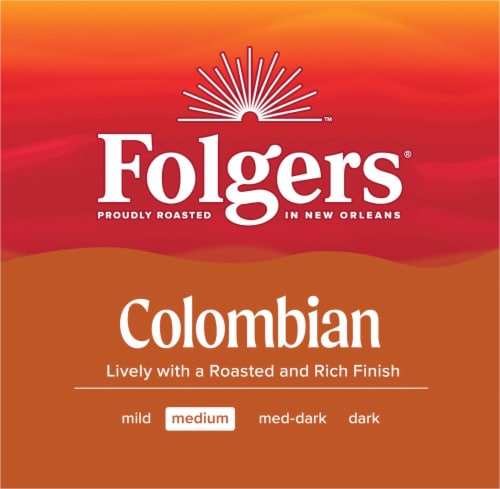 Folgers® 100% Colombian Medium Roast Keurig® K-Cup Coffee Pods Perspective: left