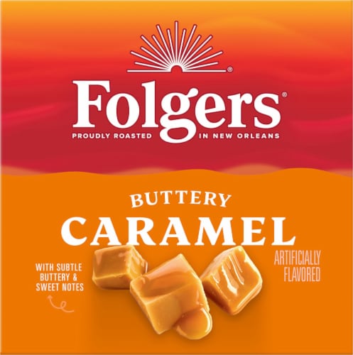 Folgers® Caramel Drizzle Flavored K-Cup Coffee Pods Perspective: left