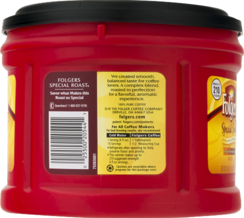 Folgers Special Roast Medium Ground Coffee Perspective: left