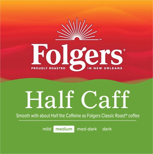 Folgers® Half Caff Medium Roast K-Cup® Coffee Pods Perspective: left