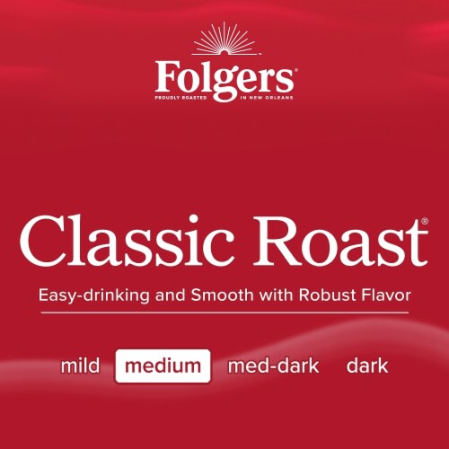 Folgers Classic Roast Ground Coffee, Medium Roast Perspective: left
