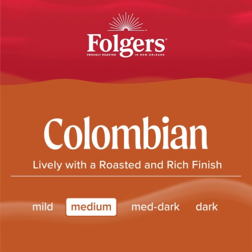 Folgers Colombian Ground Coffee, Medium Roast Perspective: left