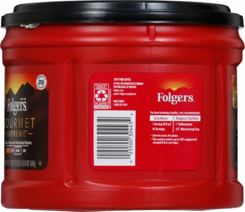 Folgers® Gourmet Supreme Medium-Dark Roast Ground Coffee Perspective: left