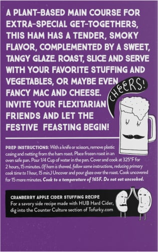 Tofurky® Plant-Based Ham Style Roast with Amber Ale Glaze Perspective: left