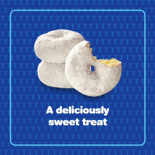 Tastykake Powdered Sugar Mini Donuts Portable Powdered Donuts Perspective: left
