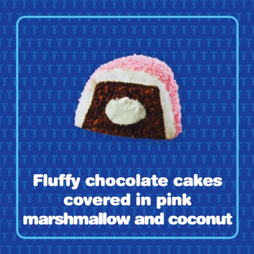 Tastykake Creme Filled Snowballs Coconut & Marshmallow Covered Chocolate Snack Cakes Perspective: left