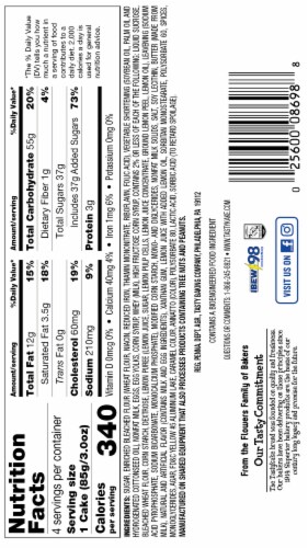 Tastykake® Lemon Flavored Juniors Snack Cakes Perspective: left