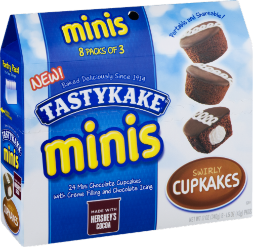Tastykake® Minis Chocolate Swirly Cupkakes Perspective: left
