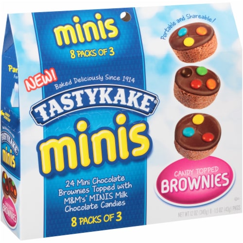 Tastykake Minis Candy Topped Brownies Perspective: left