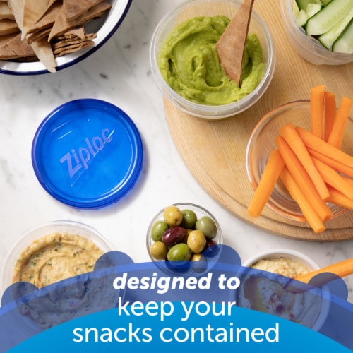 Ziploc® Twist 'n Loc Round BPA-Free Plastic Food Storage Container - 4 pack Perspective: left