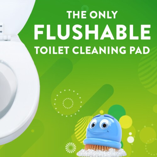 Scrubbing Bubbles Fresh Brush Toilet Cleaning Large Starter Kit, Citrus Scent, 8 Count Perspective: left