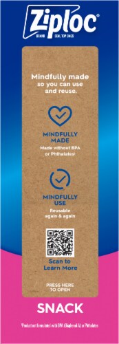 Ziploc® EasyGuide™ Seal Top Snack Bags Perspective: left