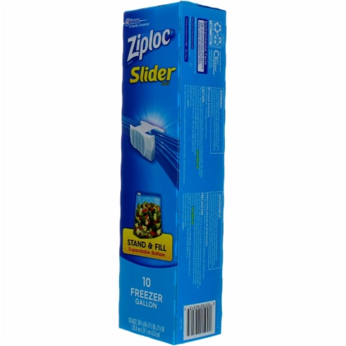 Ziploc® Slider Gallon Freezer Storage Bags Perspective: left