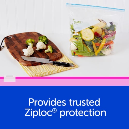 Ziploc® Brand Gallon Slider Freezer Bags Perspective: left