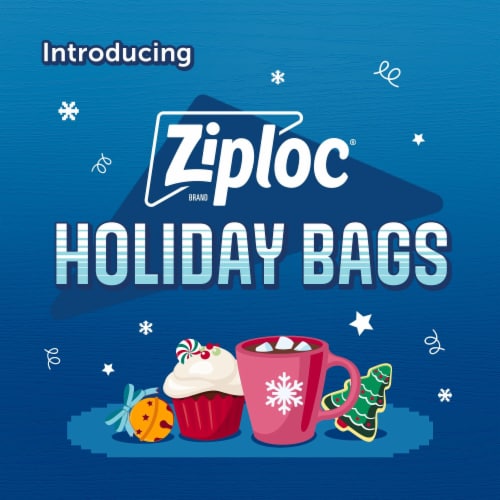 Ziploc Holiday Freezer Bags, Quart, 38-Count