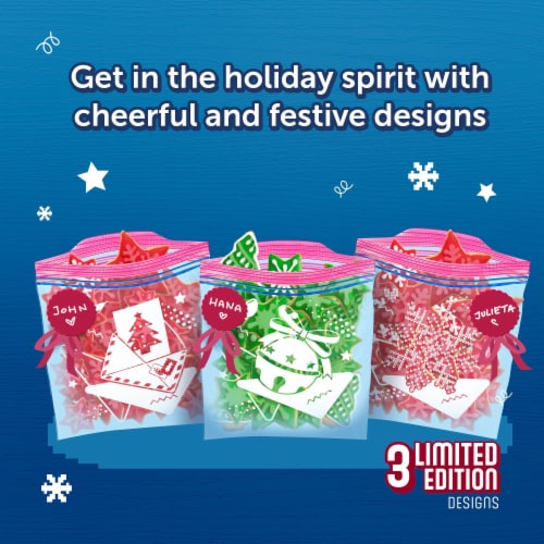 Ziploc® Holiday Quart Zip Top Storage Bags Perspective: left