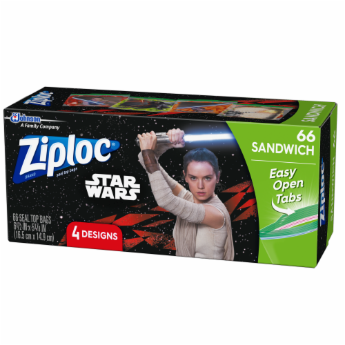 Ziploc Disney Print Seal Top Sandwich Bags Perspective: left