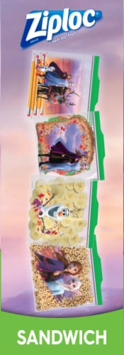 Ziploc Disney Frozen Sandwich Bags Perspective: left