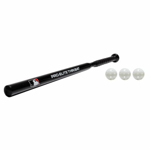 Franklin MLB Pro-Elite Thin Bat Swing Trainer Set – Black/White Perspective: left