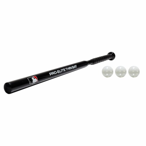 Franklin MLB Pro-Elite Thin Bat Swing Trainer Set – Black/White Perspective: left