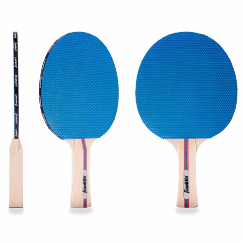 Franklin Two Player Table Tennis Paddle Set - Blue/Red Perspective: left