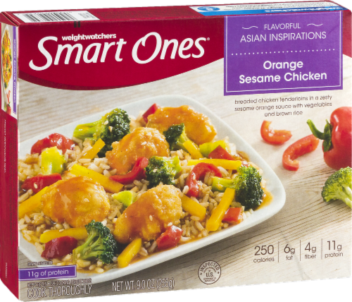 Smart Ones Orange Sesame Chicken Frozen Meal Perspective: left