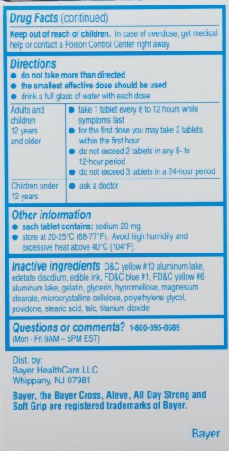 Aleve Pain Reliever & Fever Reducer Naproxen Sodium Gelcaps Perspective: left
