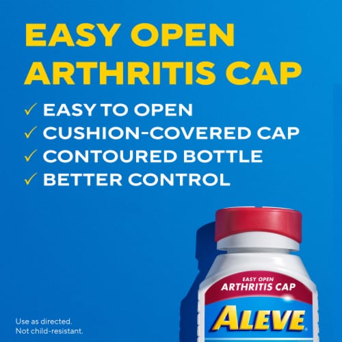 Aleve® Naproxen Sodium Pain Reliever and Fever Reducer Tablets Perspective: left