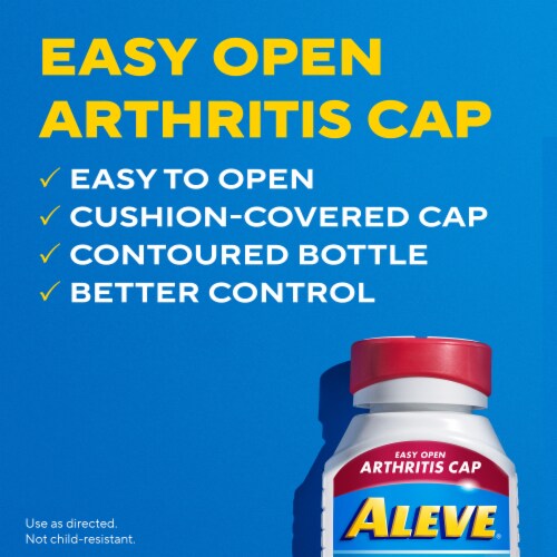 Aleve® Easy Open Arthritis Cap Naproxen Sodium Tablets 220mg Perspective: left