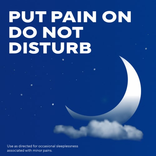 Aleve PM Soft Grip Cap Pain Reliever & Nighttime Sleep-Aid Caplets Perspective: left