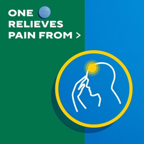 Aleve® Naproxen Sodium Pain Reliever and Fever Reducer Tablets 220mg Perspective: left