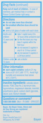 Aleve® All Day Strong® Naproxen Sodium Pain Reliever and Fever Reducer Tablets Perspective: left