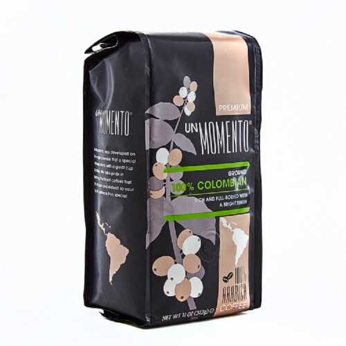 Un Momento 100% Colombian Ground Coffee Perspective: left
