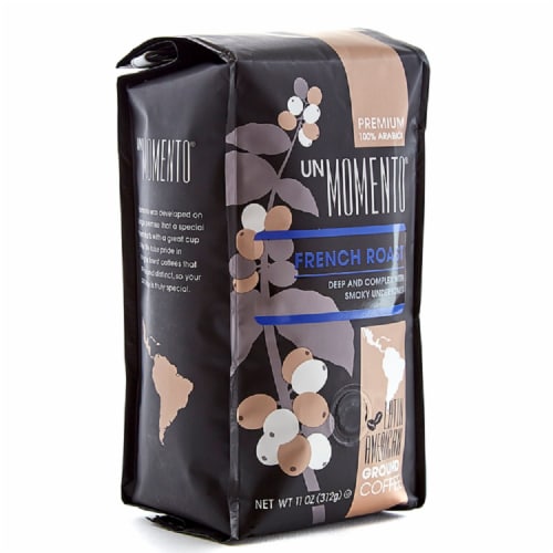 Un Momento French Roast Latin American Ground Coffee Perspective: left