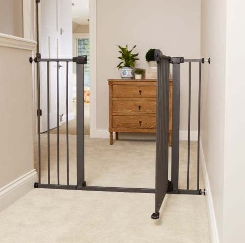 North States Riverstone Extra Tall/Wide Baby Gate Perspective: left