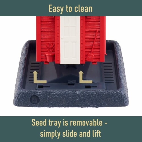 North States Lil Red School House Village Collection Bird Feeder  9084 Perspective: left